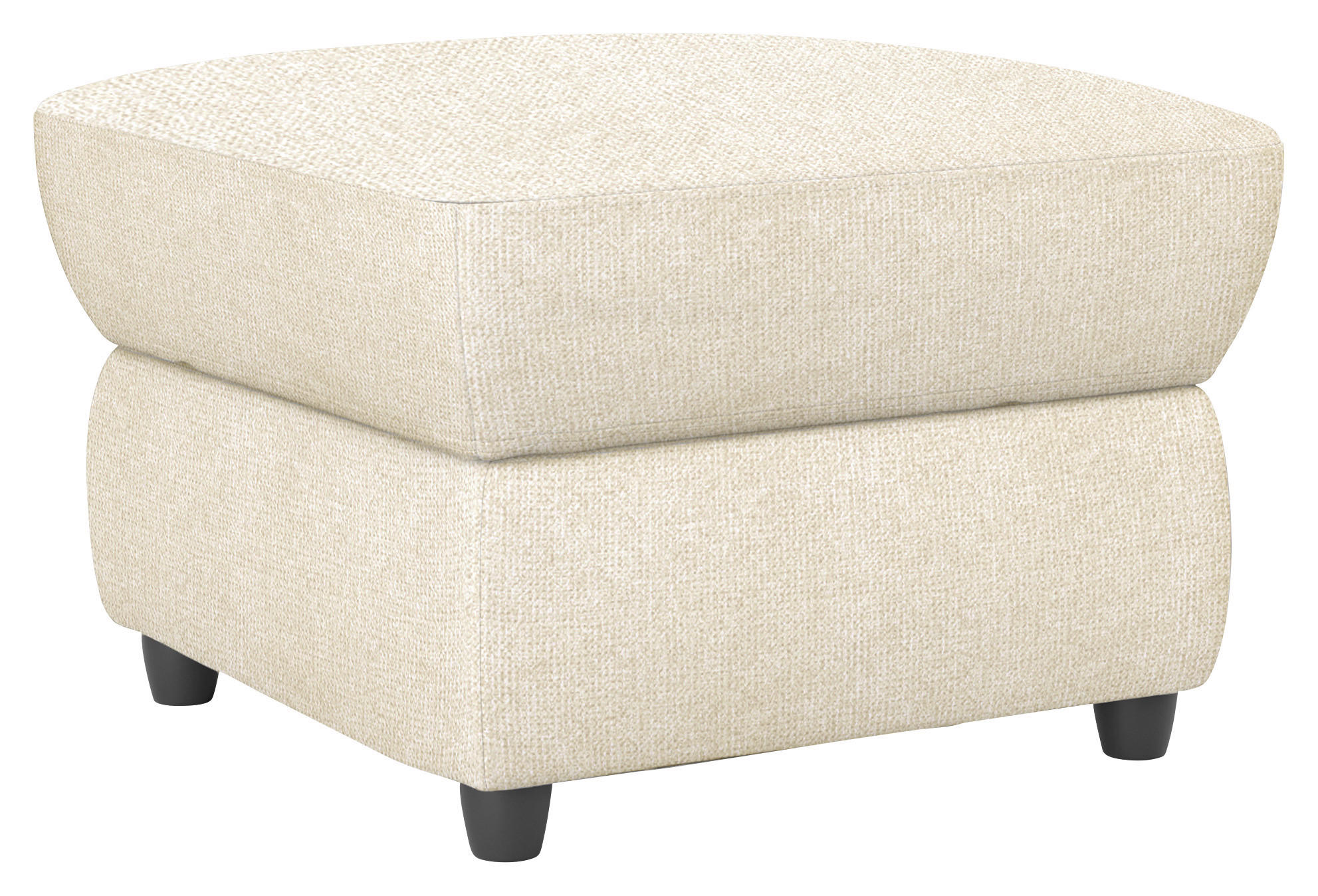 HOCKER Chenille Creme  - Creme/Schwarz, KONVENTIONELL, Kunststoff/Textil (68/45/68cm) - Livetastic