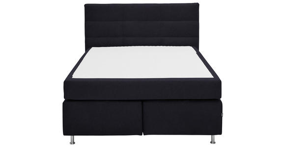 BOXSPRINGBETT 140/200 cm in Graphitfarben - Alufarben/Graphitfarben, KONVENTIONELL, Textil/Metall (140/200cm) - Dieter Knoll