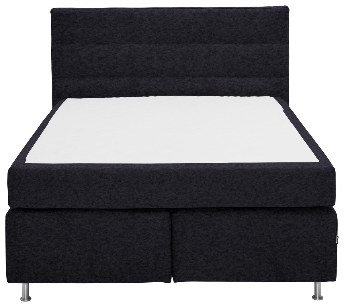 BOXSPRINGBETT 140/200 cm  in Graphitfarben  - Alufarben/Graphitfarben, KONVENTIONELL, Textil/Metall (140/200cm) - Dieter Knoll