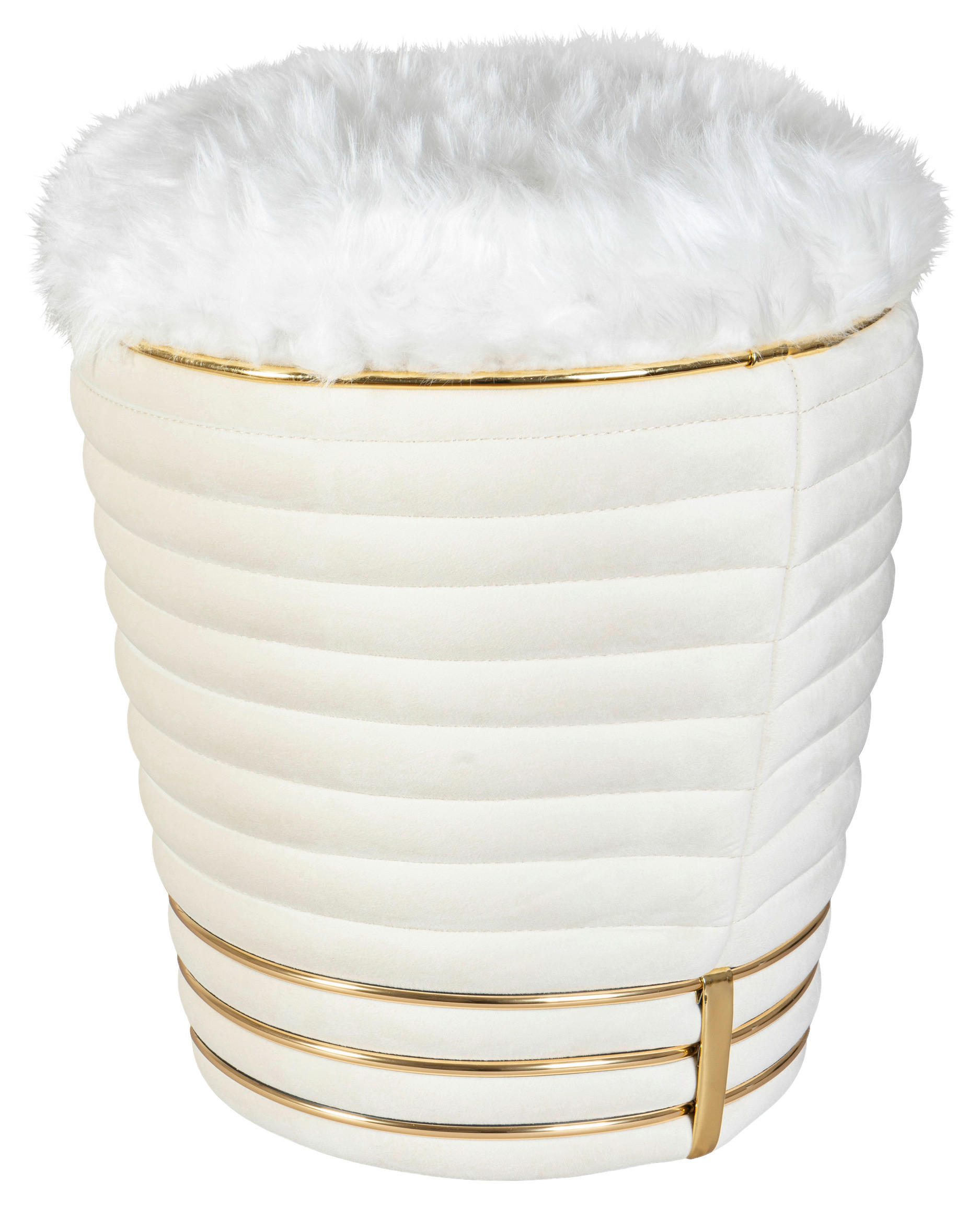 PALL i textil guldfärgad, beige  - beige/guldfärgad, Design, textil (42/50cm) - Kayoom