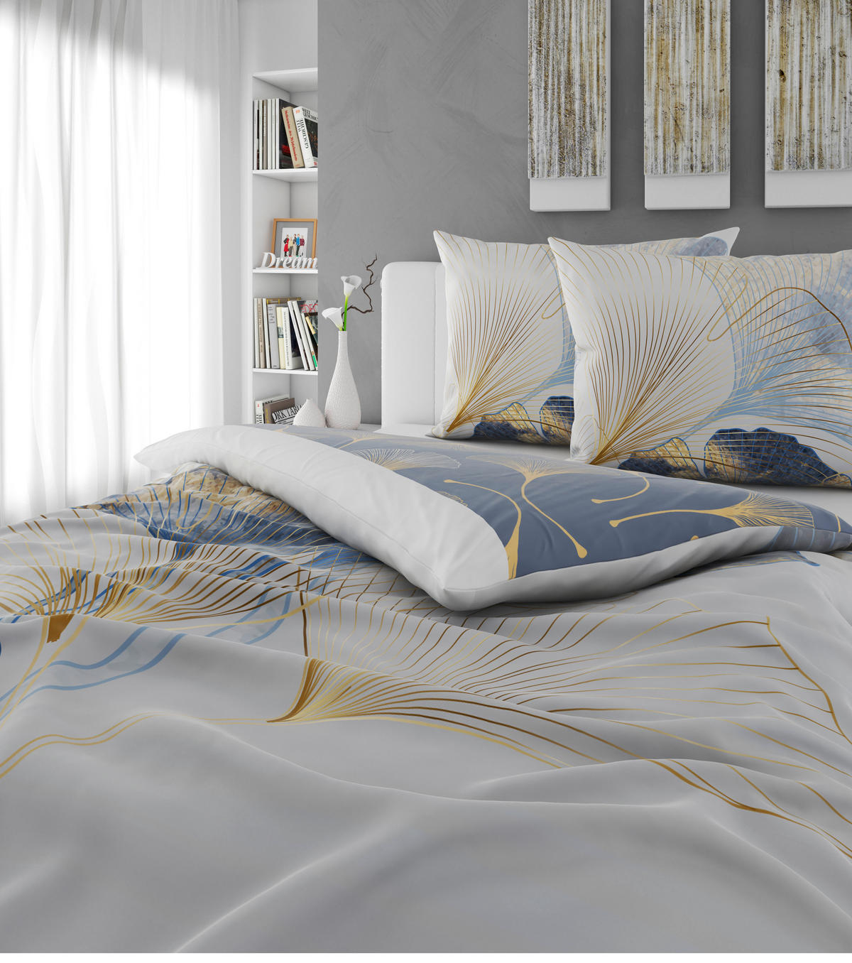 POSTELJINA SA DVA LICA 200/200 cm saten siva  - siva, Osnovno, tekstil (200/200cm) - Esposa