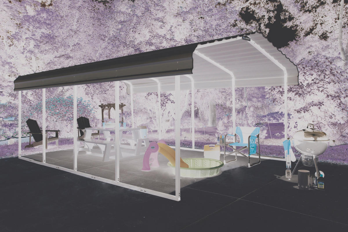 CARPORT - Schwarz/Grau, Basics, Metall (370/260/600cm)