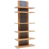 REGAL Wildeiche furniert, massiv Anthrazit, Eichefarben  - Eichefarben/Anthrazit, Natur, Holz/Metall (80/198,3/32,9cm) - Voglauer