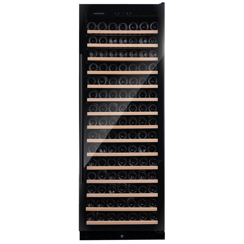 WEINKÜHLSCHRANK DX-194.490BK  - Schwarz, Basics, Glas/Holz (65,5/183,5/68cm)