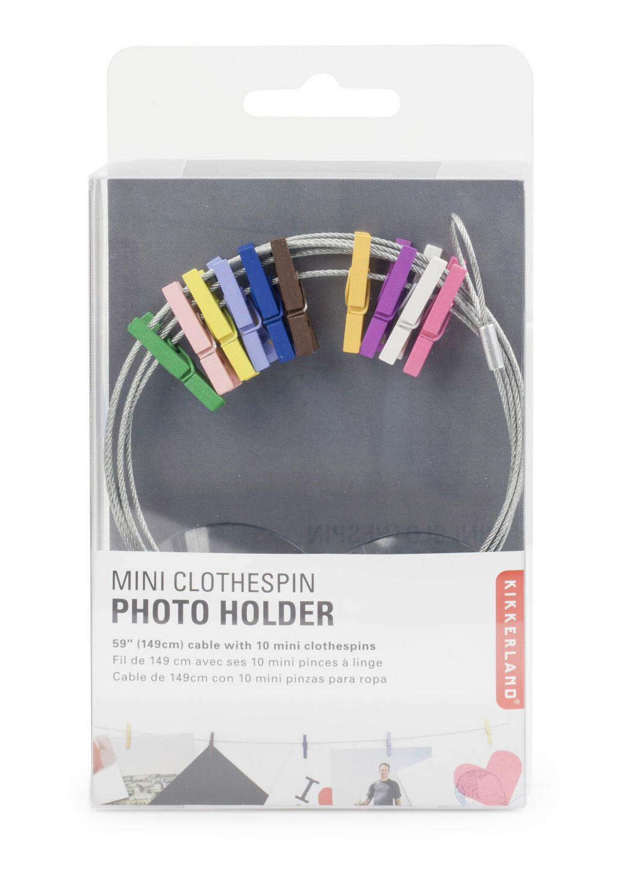 FÉNYKÉPTARTÓ  - többszínű, Konventionell, fa/fém (149cm) - Kikkerland