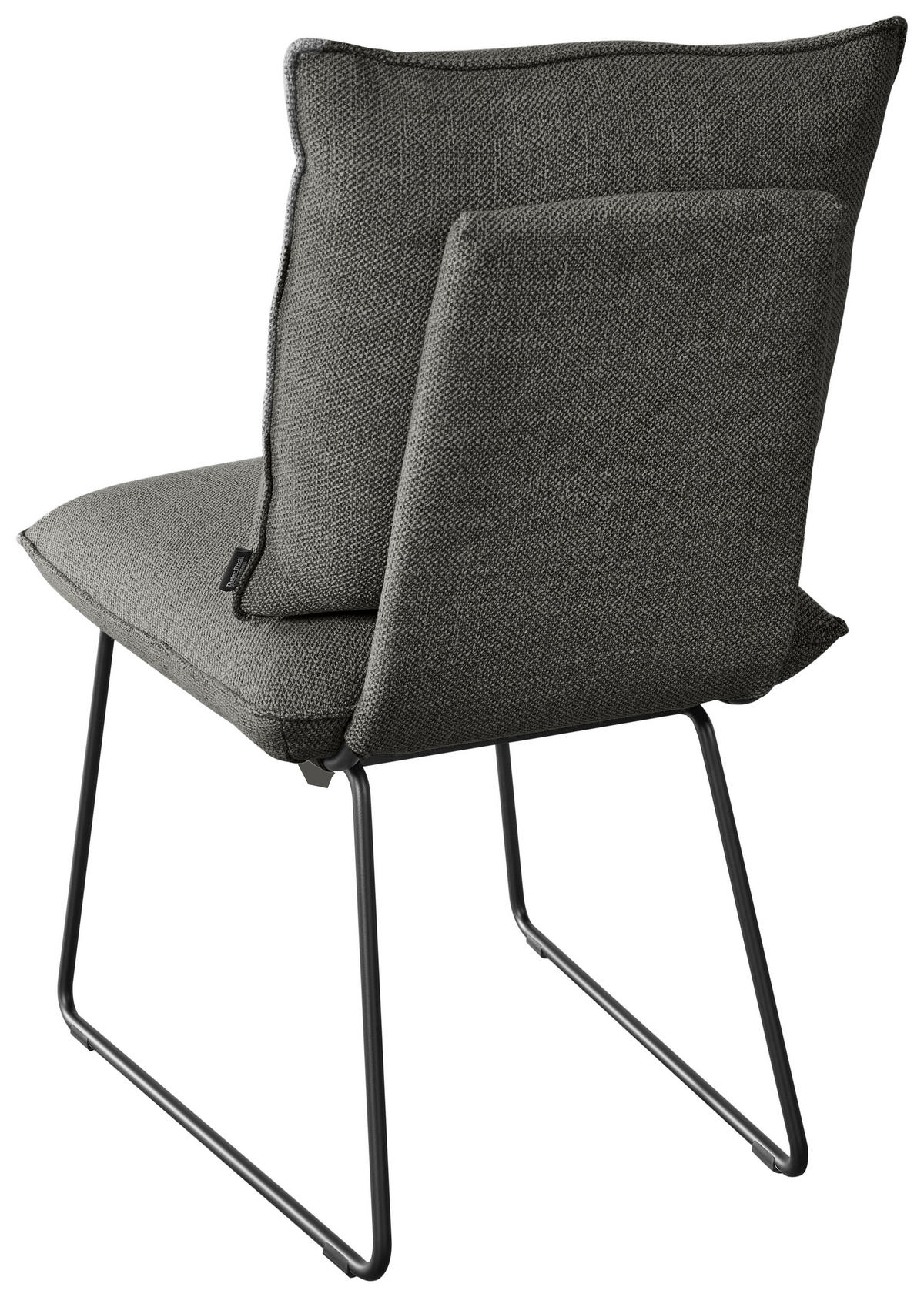 STUHL - Schwarz/Braun, Design, Textil/Metall (51/90/70cm) - Dieter Knoll