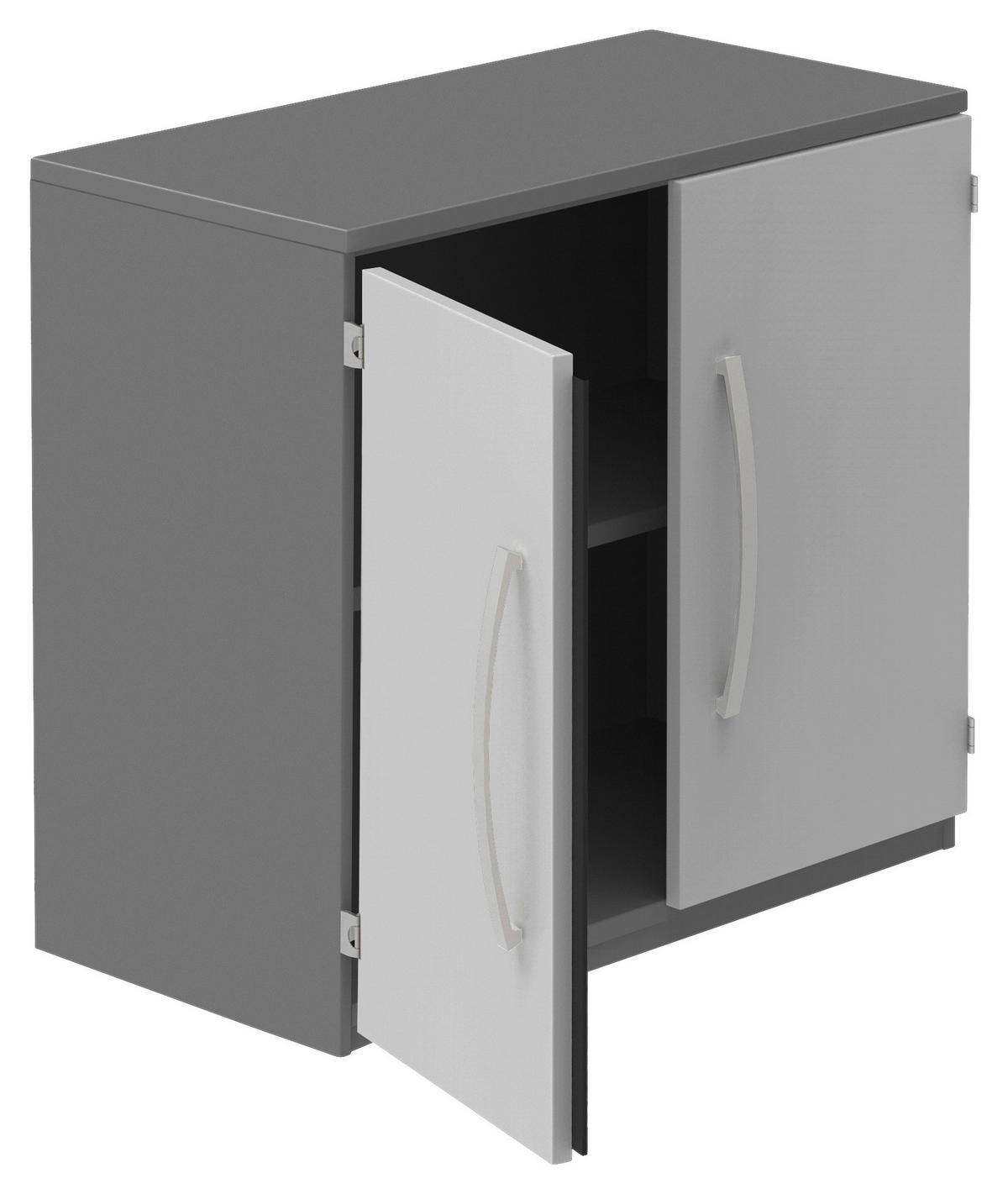 AKTENSCHRANK 80/76,5/43 cm  - Anthrazit/Hellgrau, KONVENTIONELL, Holzwerkstoff (80/76,5/43cm) - Moderano