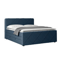 BOXSPRINGBETT 180/200 cm  in Blau  - Blau/Schwarz, Modern, Holz/Kunststoff (180/200cm) - MID.YOU