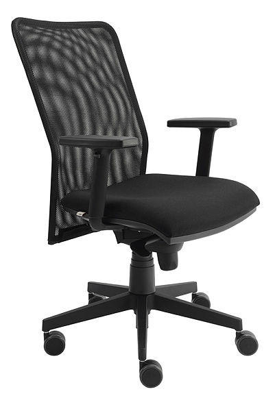 DREHSTUHL  in Flachgewebe Schwarz  - Schwarz, KONVENTIONELL, Kunststoff/Textil (64/119/64cm) - Venda