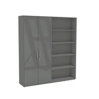 AKTENSCHRANK 168,8/185,6/33 cm  - Anthrazit/Anthrazit Hochglanz, MODERN, Holzwerkstoff (168,8/185,6/33cm) - MID.YOU