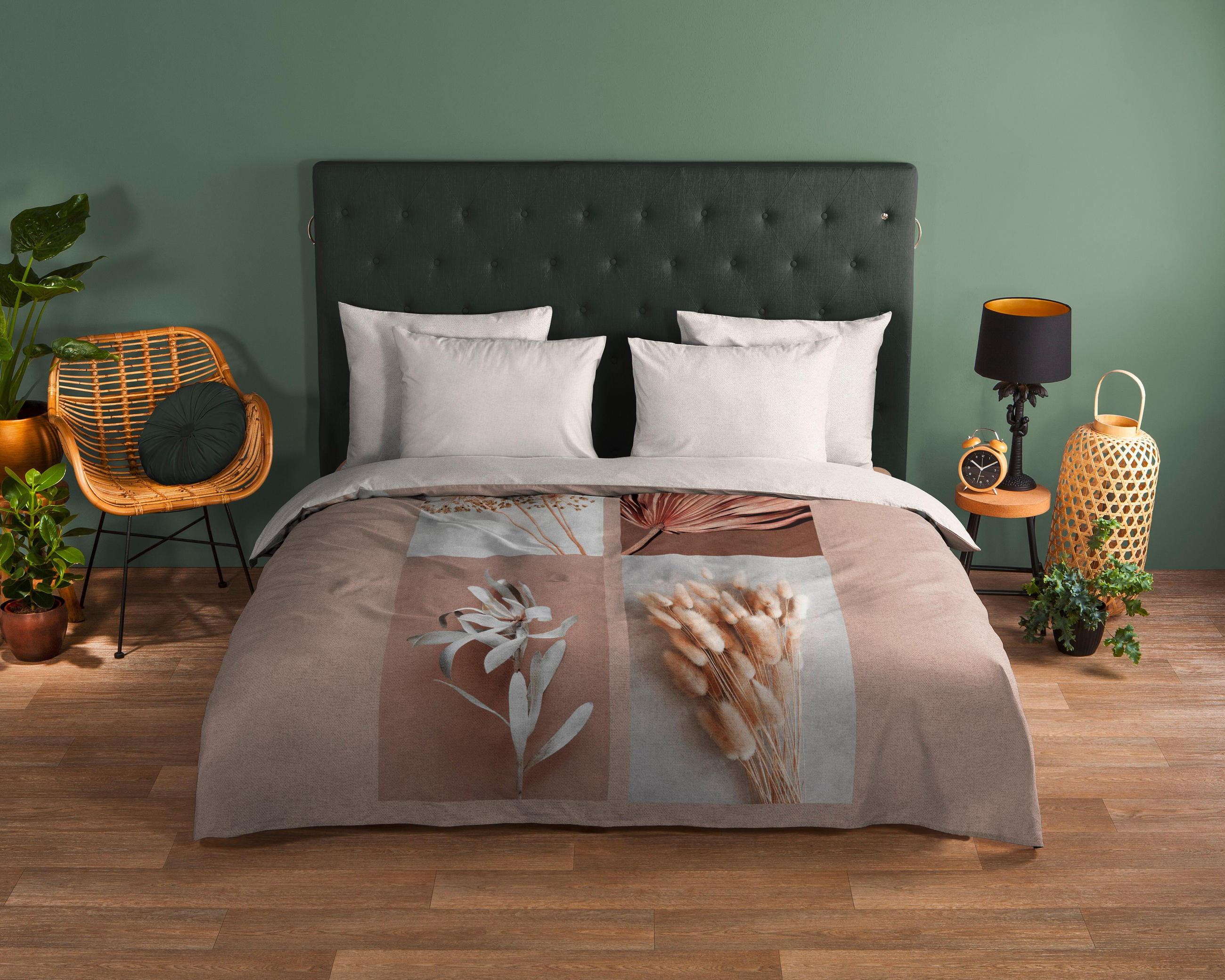 WENDEBETTWÄSCHE Good Morning Renforcé 140/200 cm  - Sandfarben/Naturfarben, Design, Textil (140/200cm)