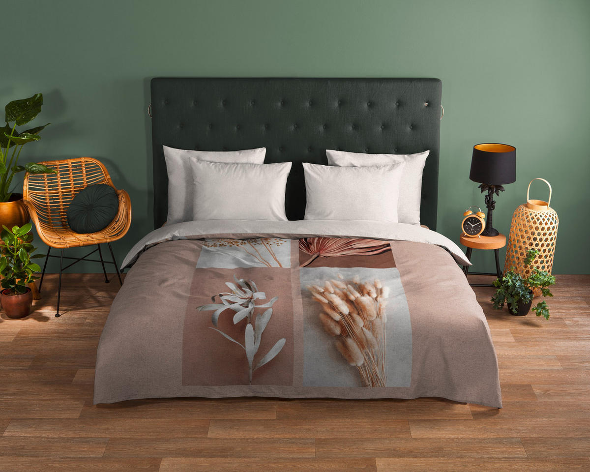 WENDEBETTWÄSCHE Good Morning Renforcé 140/200 cm  - Sandfarben/Naturfarben, Design, Textil (140/200cm)
