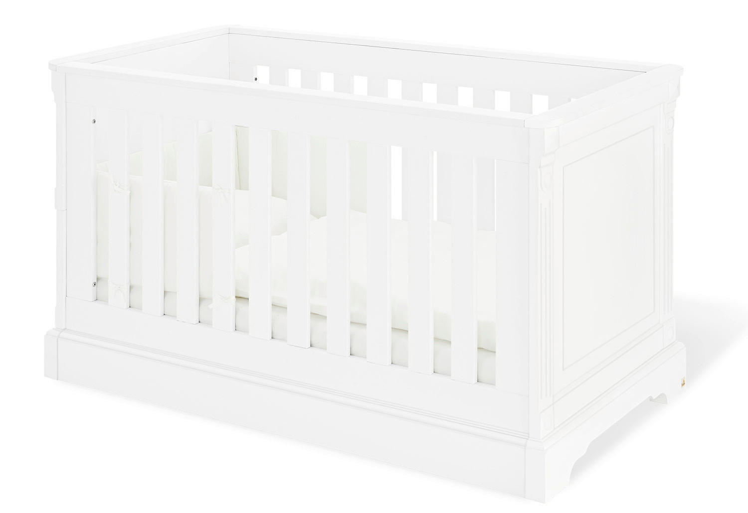 GITTERBETT PINOLINO EMILIA 151/81/88 cm  - Weiß, ROMANTIK / LANDHAUS, Holzwerkstoff (151/81/88cm) - Pinolino
