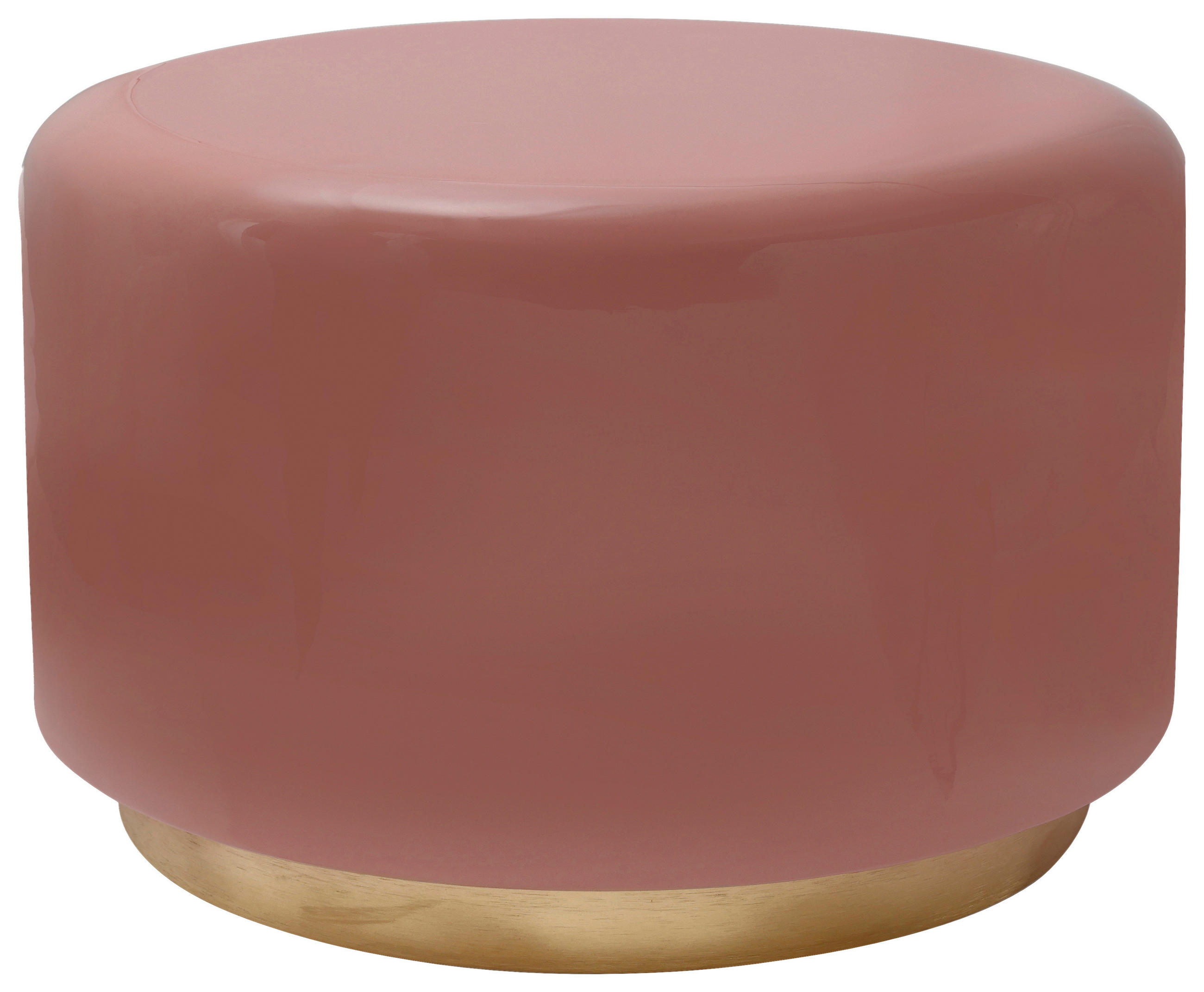 BEISTELLTISCH Metall  - Goldfarben/Altrosa, Design, Metall (51,5/43cm) - Kayoom