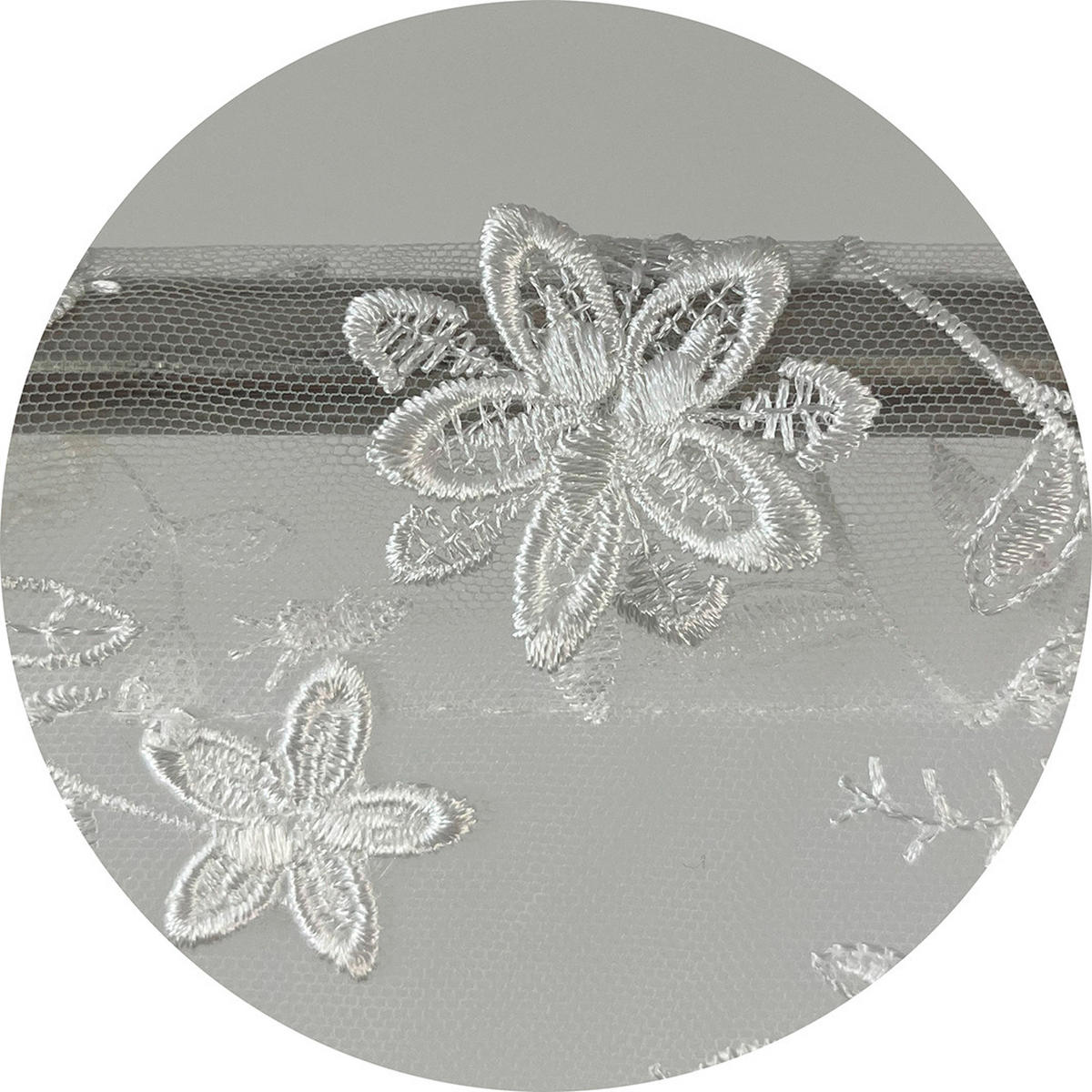 KURZGARDINE   140/49 cm   - Weiß, Basics, Textil (140/49cm)