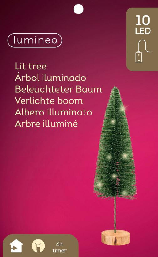 LED-DEKOLEUCHTE 13,00/13,00/40,00 cm - Basics, Kunststoff (13,00/13,00/40,00cm) - X-Mas
