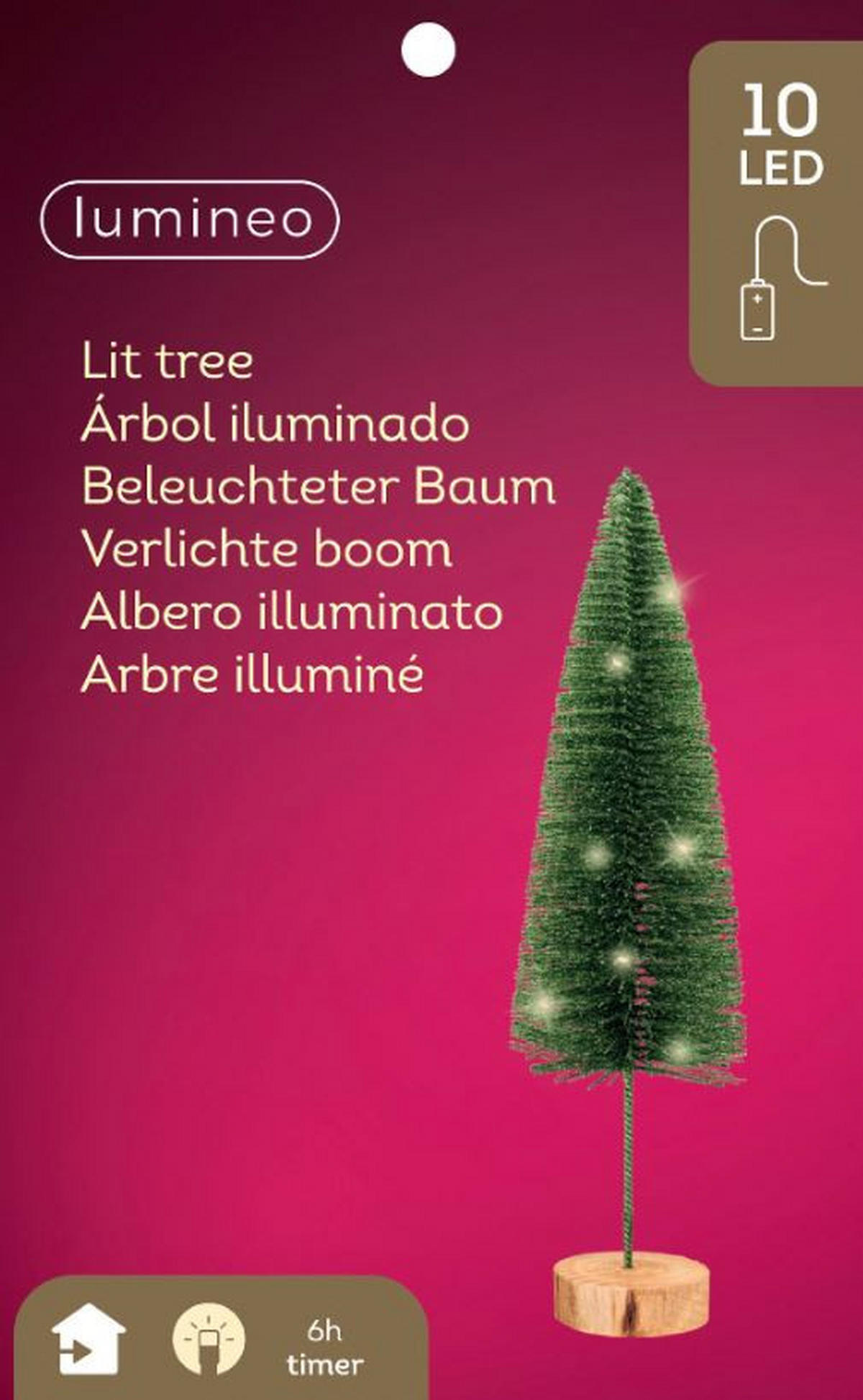 LED-DEKOLEUCHTE 13,00/13,00/40,00 cm   - Basics, Kunststoff (13,00/13,00/40,00cm) - X-Mas