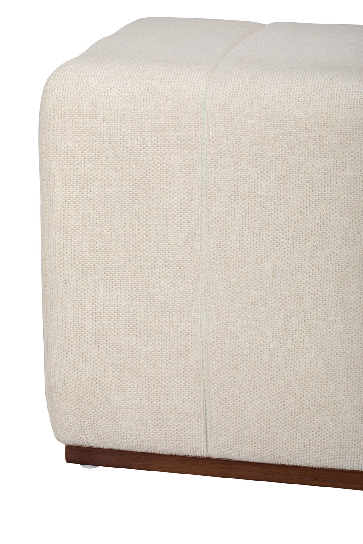 HOCKERBANK 122/41/45 cm Webstoff Beige Kiefer Sperrholz  - Beige/Naturfarben, Design, Holz/Textil (122/41/45cm) - MID.YOU