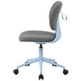 DREHSTUHL Webstoff Blau, Grau  - Blau/Grau, KONVENTIONELL, Kunststoff/Textil (57/82-91/57cm) - Venda