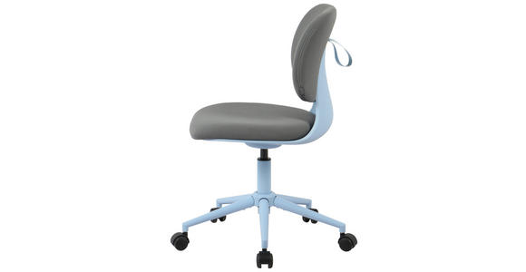 DREHSTUHL Webstoff Blau, Grau  - Blau/Grau, KONVENTIONELL, Kunststoff/Textil (57/82-91/57cm) - Venda