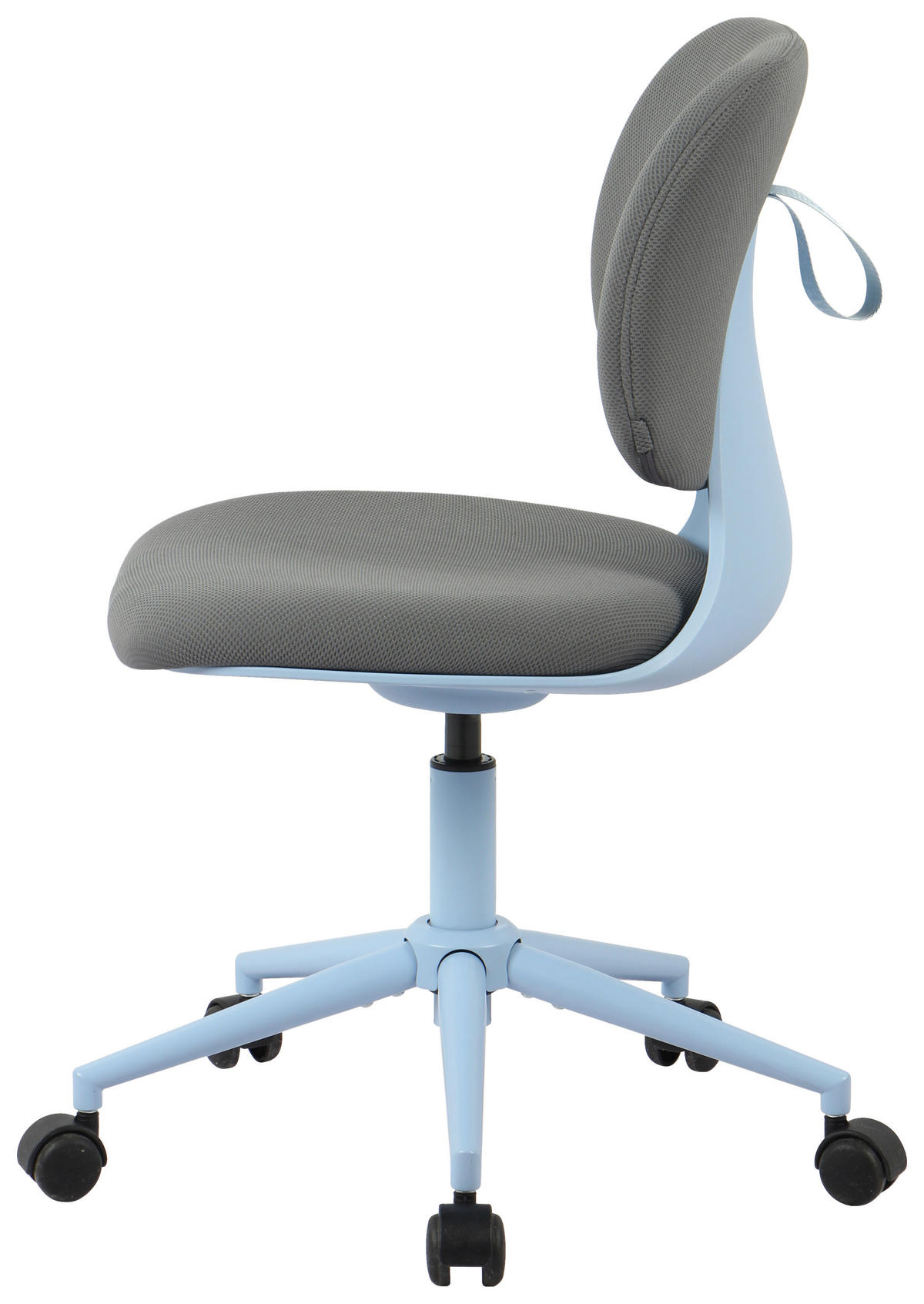 DREHSTUHL Webstoff Blau, Grau  - Blau/Grau, KONVENTIONELL, Kunststoff/Textil (57/82-91/57cm) - Venda