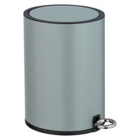 TRETEIMER Monza  - Grau, Basics, Kunststoff/Metall (18,5/25,5cm) - Wenko