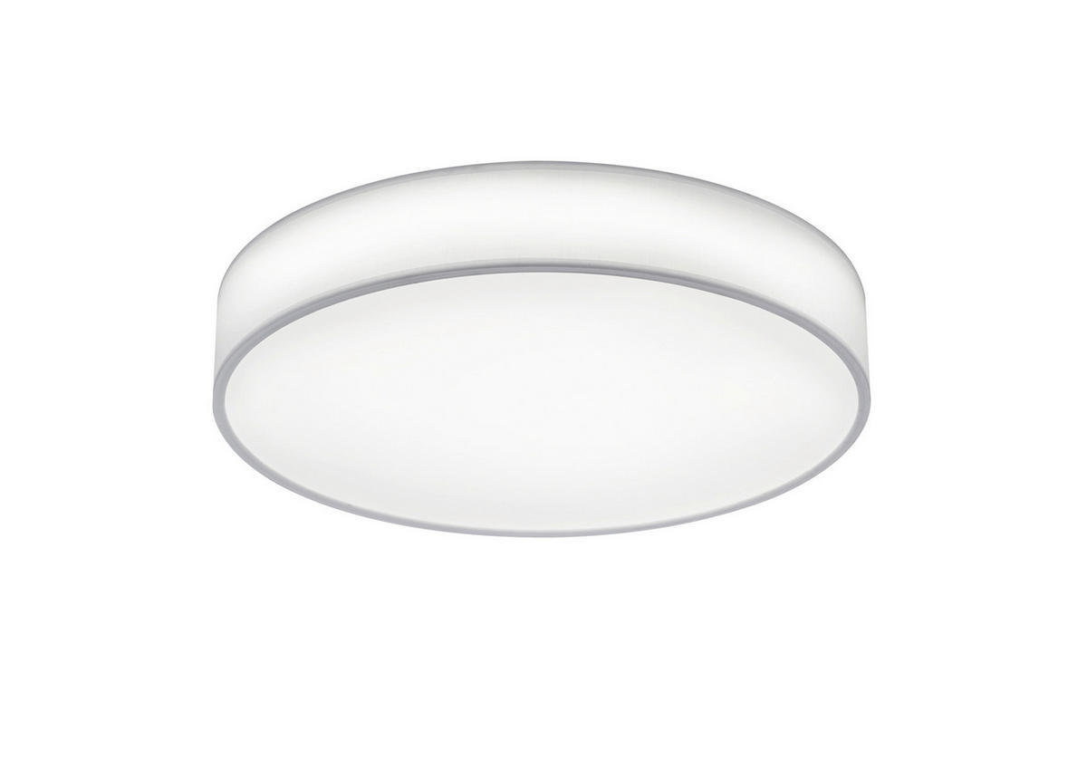 LED-DECKENLEUCHTE Lugano 60/10 cm   - Weiß, Basics, Textil (60/10cm) - Trio Leuchten
