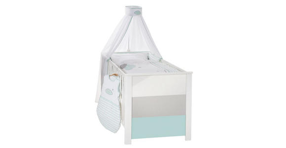 GITTERBETT Amy - Weiß/Grau, Trend, Holzwerkstoff (144/77/84cm) - My Baby Lou
