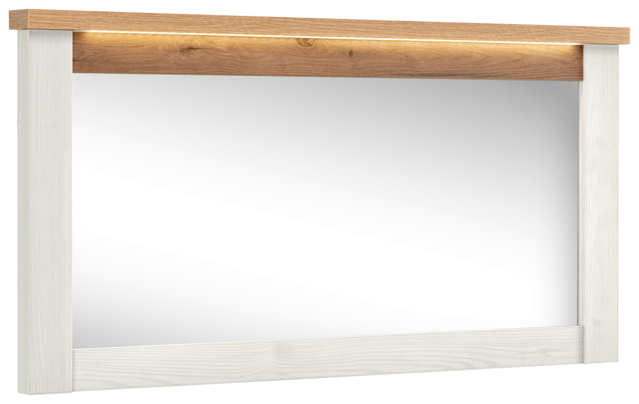 WANDSPIEGEL 110/55/6 cm    in  - Eichefarben/Weiß, Basics, Holzwerkstoff (110/55/6cm) - MID.YOU