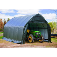 KLEINGARAGE 390/370/610 cm  - Grün, Basics, Kunststoff (390/370/610cm) - Ambia Garden