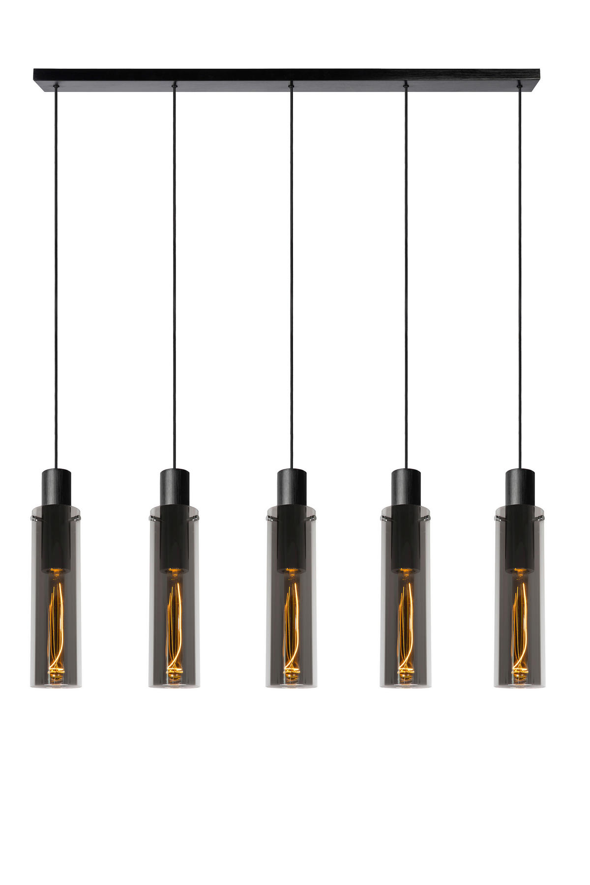 HÄNGELEUCHTE Orlando 112/10/172 cm   - Hellgrau, Design, Glas (112/10/172cm) - Lucide
