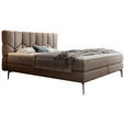 BOXSPRINGBETT 180/200 cm  in Braun  - Schwarz/Braun, Design, Leder/Textil (180/200cm) - Esposa