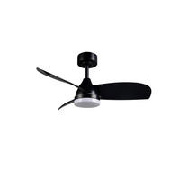 DECKENVENTILATOR  90,0/32,5-40,0 cm    - Schwarz, Konventionell, Metall (90,0/32,5-40,0cm)