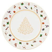 SERVERINGSBRICKA CHRISTMAS TOYS 31 cm  - vit, Klassisk, keramik (31cm) - X-Mas