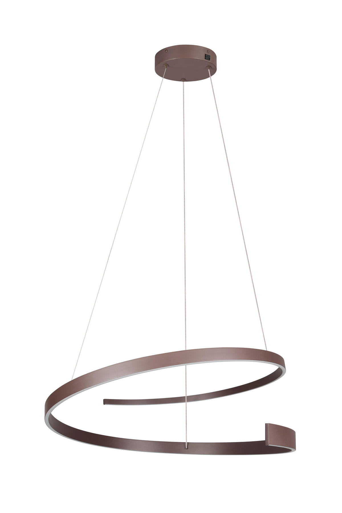 LED-HÄNGELEUCHTE 75/200 cm  - Braun, Design, Metall (75/200cm) - Cinque