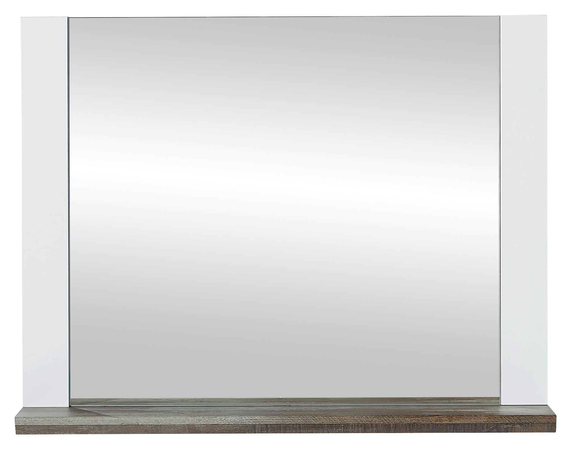 OGLINDĂ DE PERETE 90/70/14 cm    - maro/alb, Konventionell, material pe bază de lemn (90/70/14cm) - Voleo