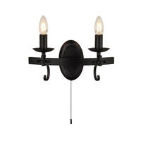 WANDLEUCHTE CARTWHEEL III 32/18 cm   - Schwarz, KONVENTIONELL, Metall (32/18cm) - Searchlight