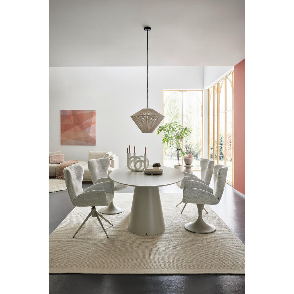 Thumbnail - Musterring Esstisch Justb!, Grau, Holzwerkstoff, Buche, oval, Säule, Wange, 115x75x220 cm, in verschiedenen Größen erhäl...