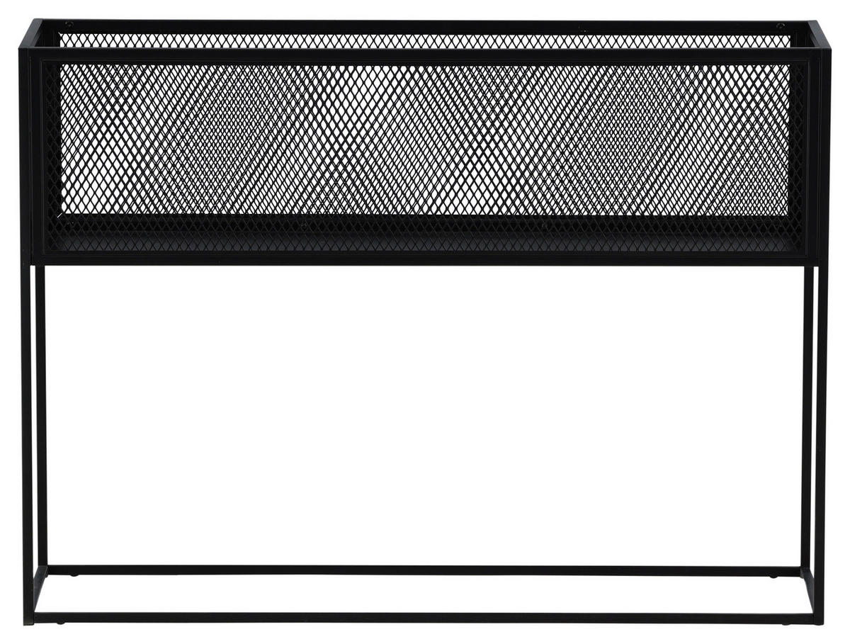 BÜCHERWAND Schwarz  - Schwarz, Design, Metall (110/80/30cm) - Livetastic
