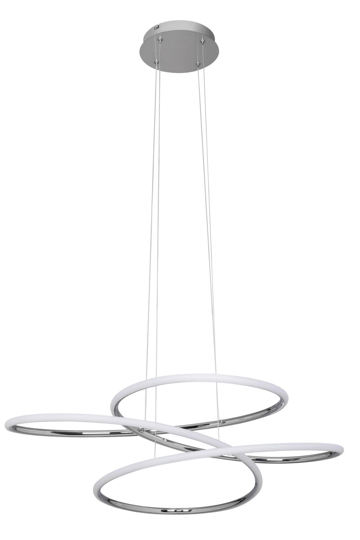 LED FÜGGŐLÁMPA 84,5/150 cm  - ezüst, Design, műanyag/fém (84,5/150cm) - Novel