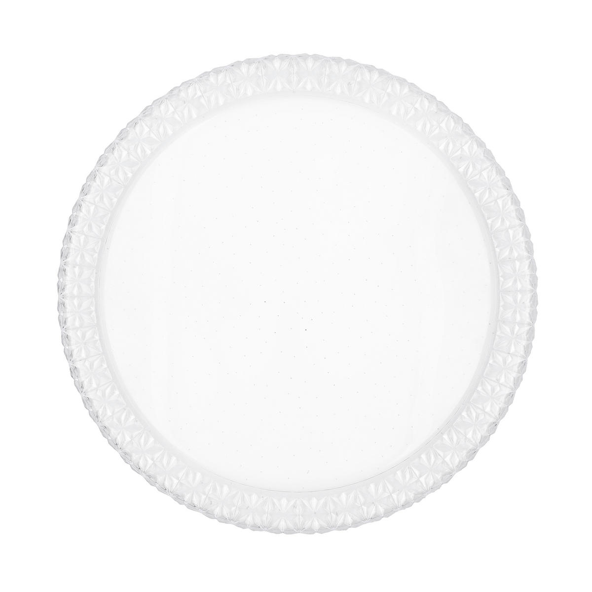 LED-TAKLAMPA Rabel 27/27/8.5 cm  - vit/transparent, Klassisk, metall/plast (27/27/8.5cm)
