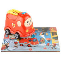 PUZZLE - vícebarevná/červená, Basics, kompozitní dřevo/plast (14,6/10/15cm) - My Baby Lou