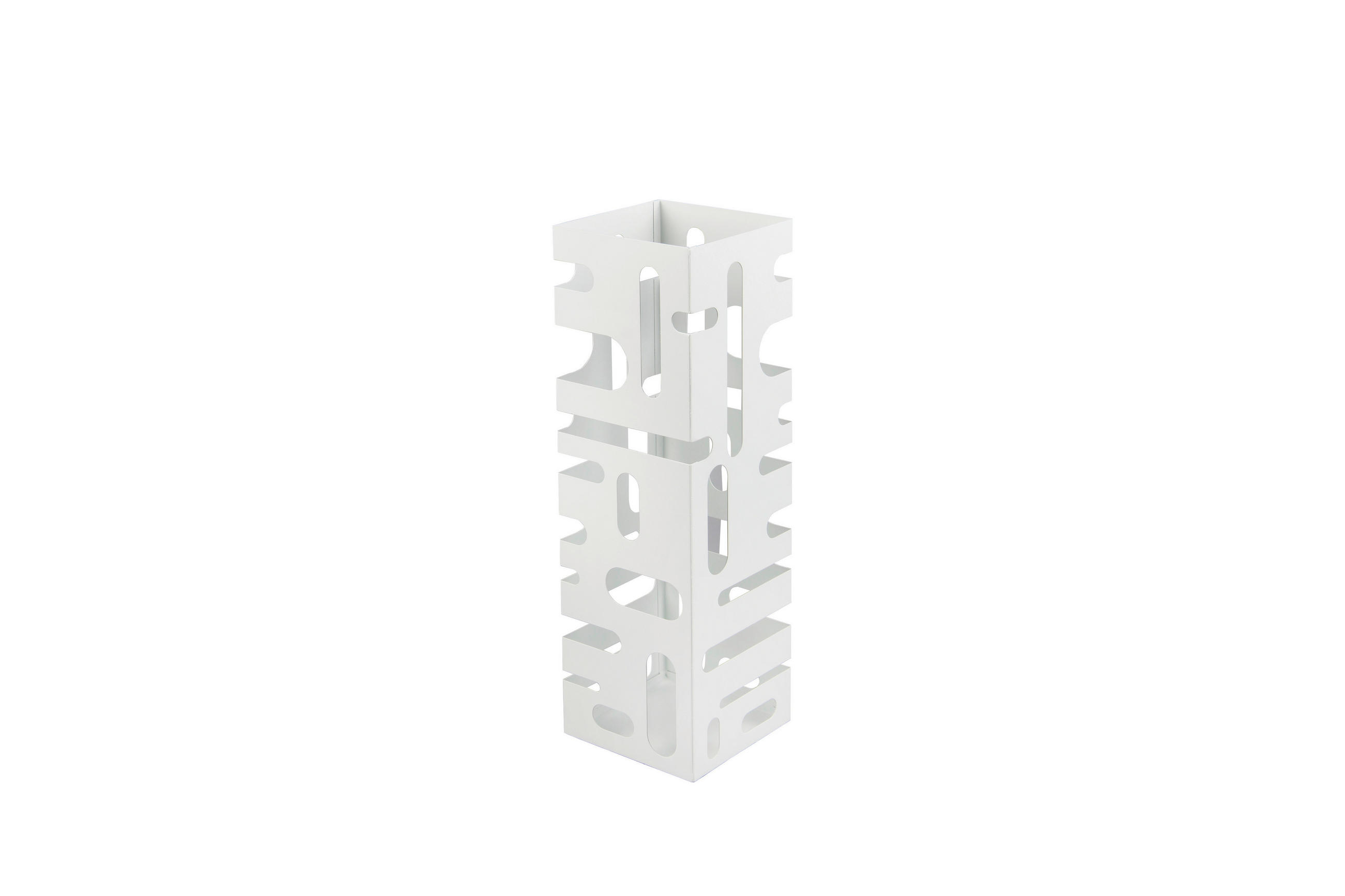 SCHIRMSTÄNDER Metall Weiß  - Weiß, MODERN, Metall (15,5/49/15,5cm) - Milino