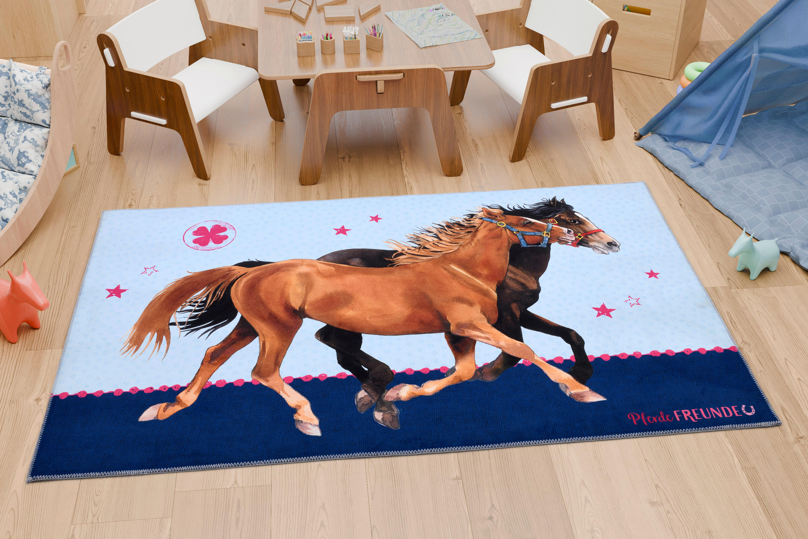 KINDERTEPPICH 140/200 cm Pferdefreunde  - Design, Textil (140/200cm)