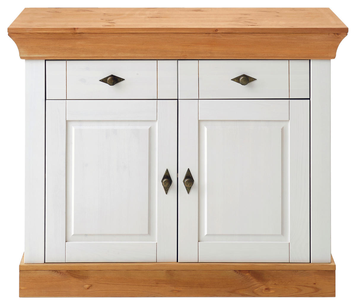 KOMMODE  in 108/85/45 cm  - Laugenfarbig/Weiß, ROMANTIK / LANDHAUS, Holz/Metall (108/85/45cm) - Boxxx