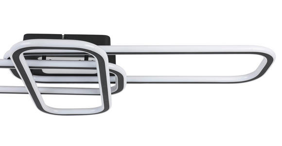 LED-DECKENLEUCHTE 103/46/11 cm   - Schwarz/Weiß, Design, Kunststoff/Metall (103/46/11cm) - Novel