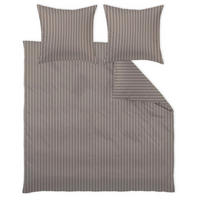 POSTELJNINA Belluno 200/200 cm damast rjava, črna  - črna/rjava, Konvencionalno, tekstil (200/200cm) - Curt Bauer