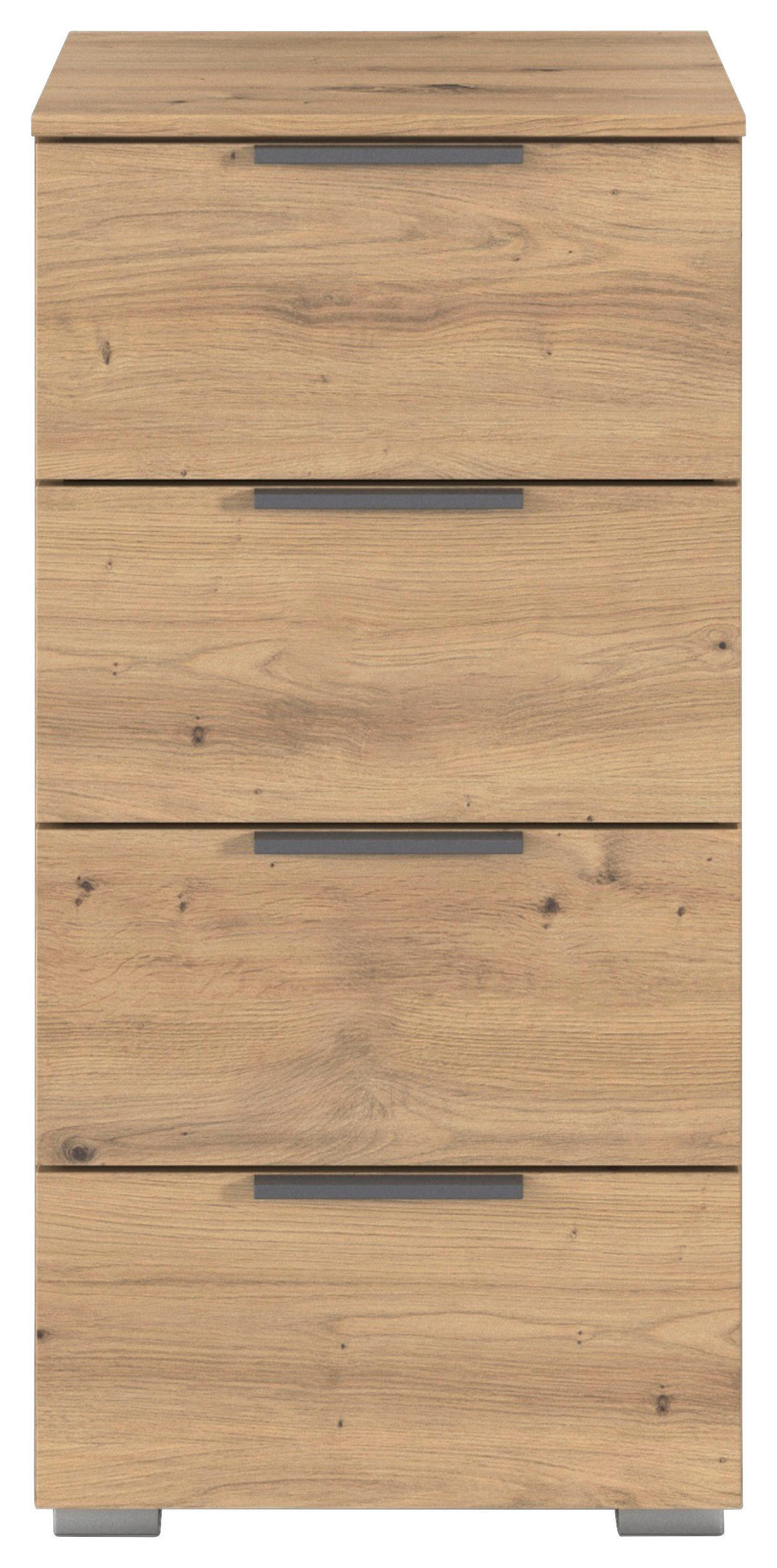 NACHTSCHRANK 40/81/42 cm  - Alufarben/Eiche Artisan, MODERN, Holzwerkstoff (40/81/42cm) - Rauch Möbel