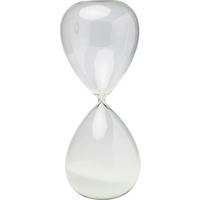 SANDUHR Klar, Weiß  - Klar/Weiß, Basics, Glas (18/45/18cm) - Kare-Design
