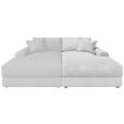 BIGSOFA Cord Perlmutt  - Perlmutt/Schwarz, MODERN, Kunststoff/Textil (117/93/190cm) - Carryhome